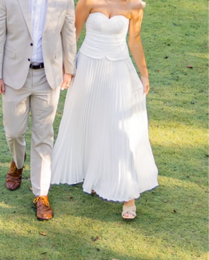 Antonio Melani White Pleated Dress - Image 2