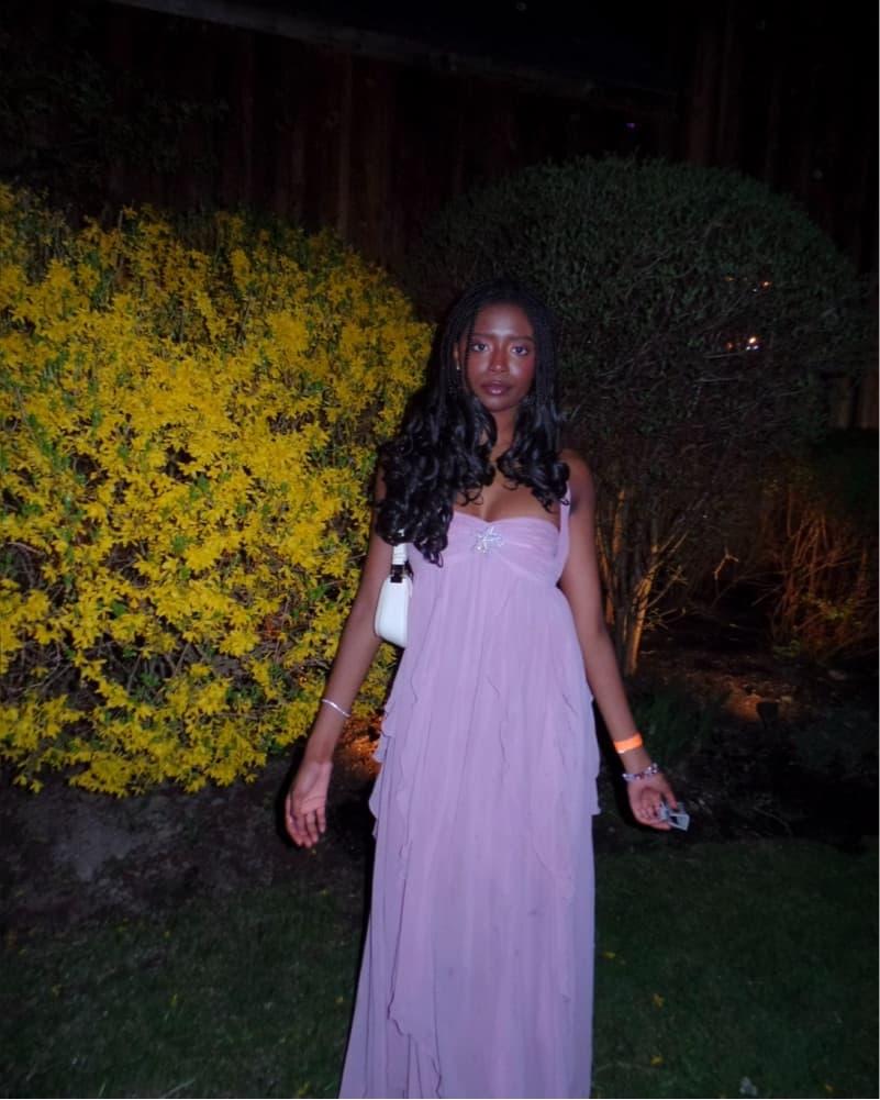 Nana Jacqueline Mariah Dress In Lilac - Image 4
