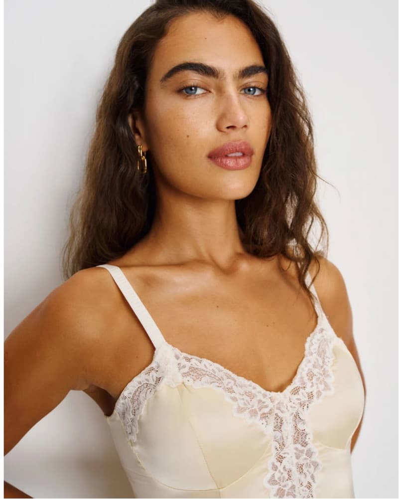 Reformation Satin Butter Yellow Dress   - Image 4
