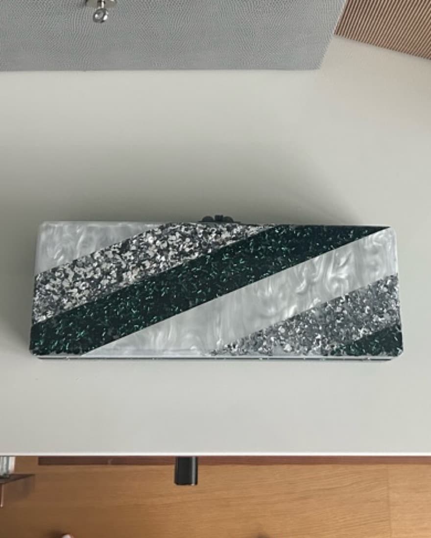 Edie Parker Green/white/silver Clutch  - Image 1