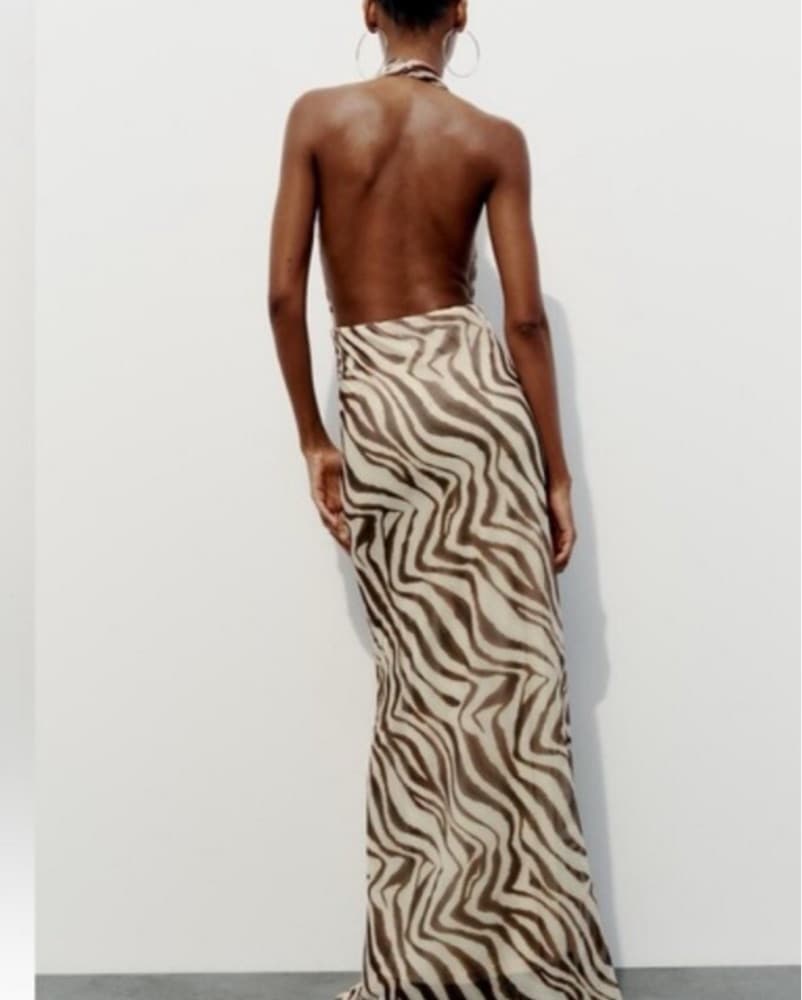 Zara Zebra Maxi Dress - Image 2