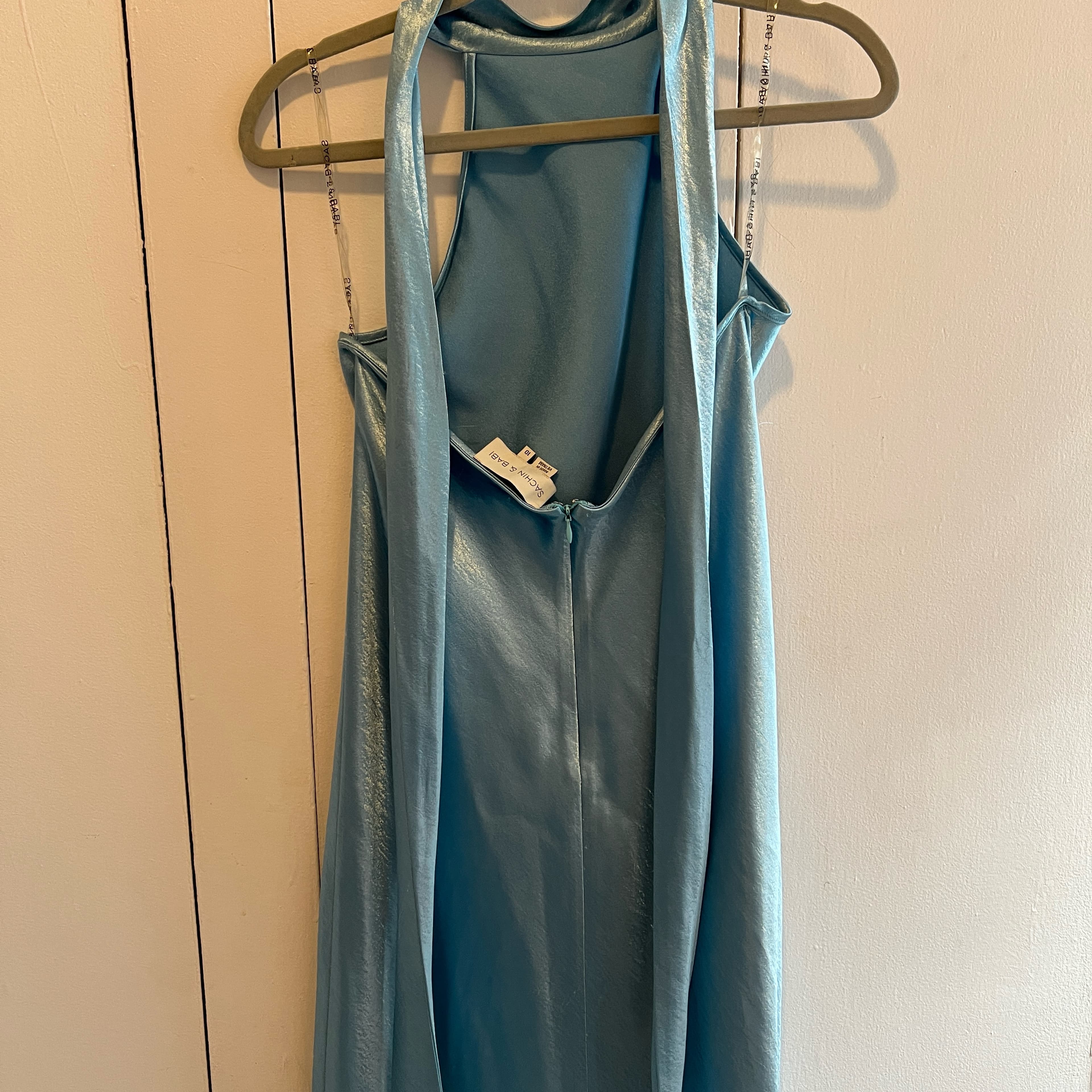 Anthropologie Silk Blue Dress - Image 5