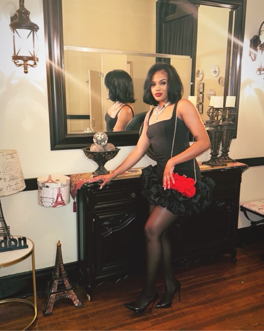Sultry Black Cocktail Dress - Image 2