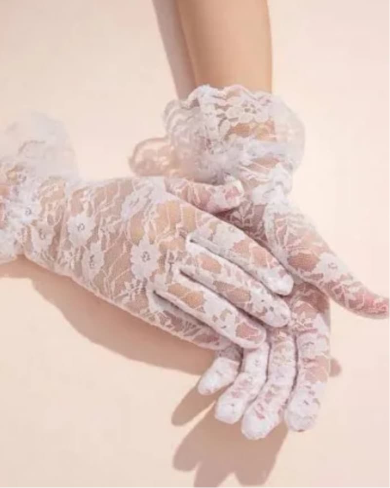 Bridal Lace Gloves + Socks - Image 2
