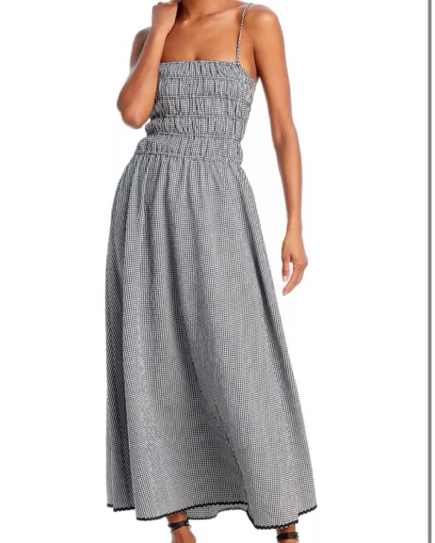 Gingham Solid & Striped Dress  - Image 1