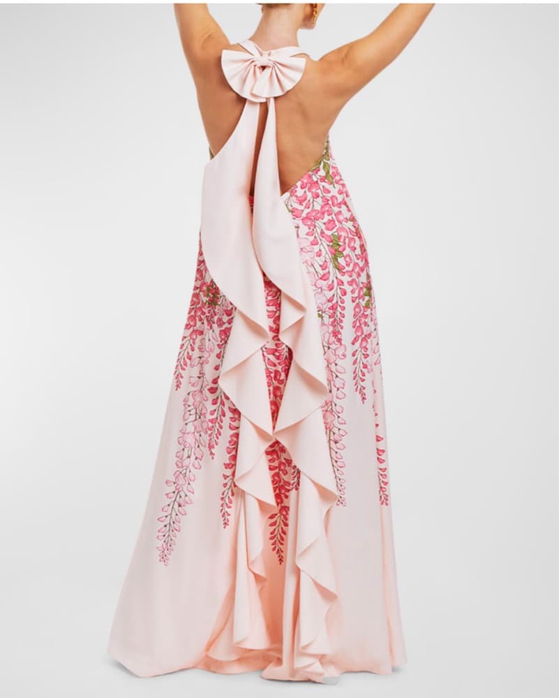 Mestiza Floral Pink Backless Gown  - Image 1