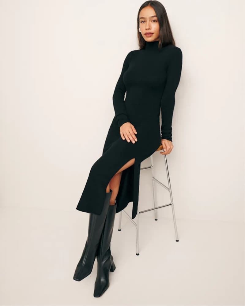 Ref Wallis Cashmere Midi Dress Black  - Image 4