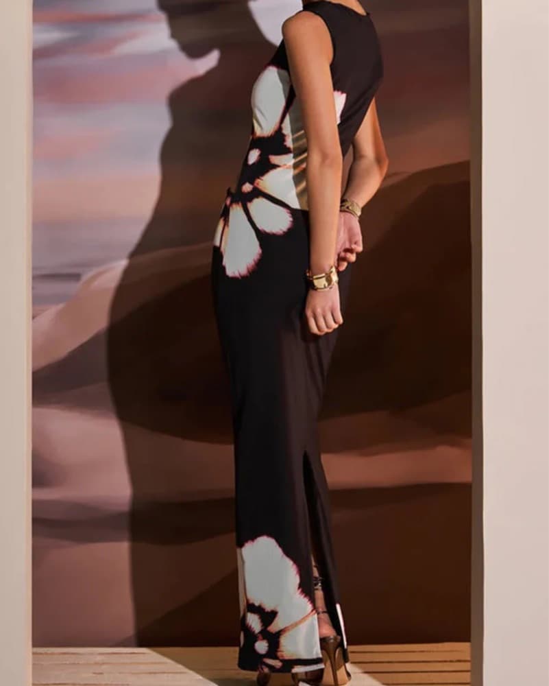 Black Cut Out Dress - Image 2