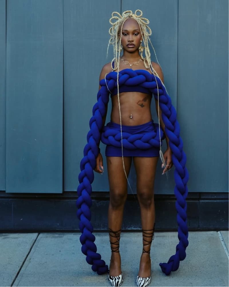Braided long bandeau top - Image 1