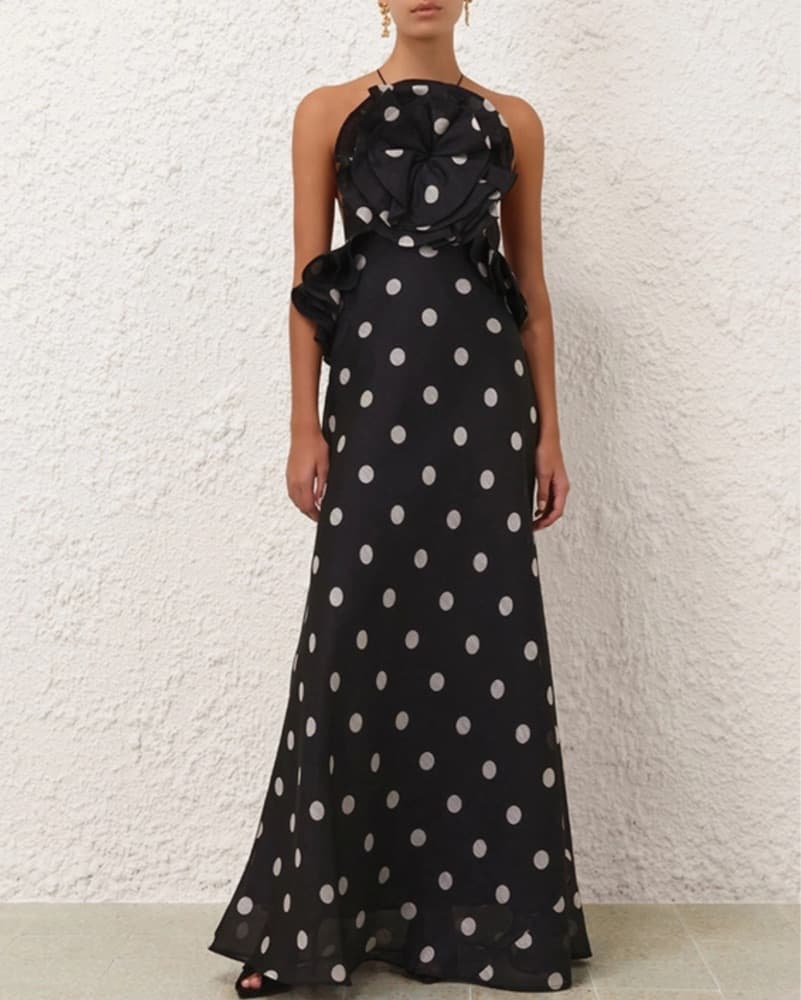 Zimmermann Crush Ruffle Halter Dress - Image 2