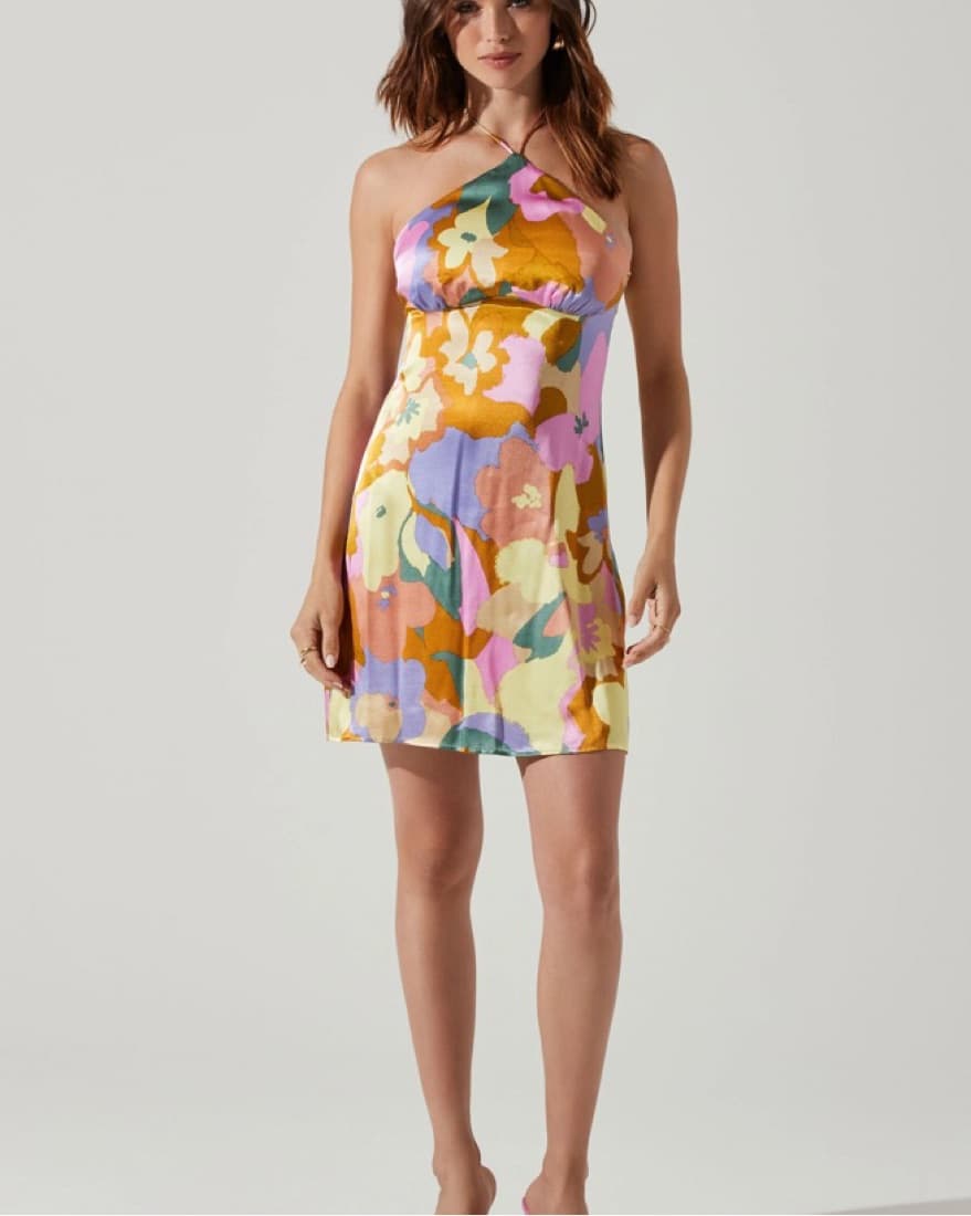 ASTR The Label Minda FLoral Mini Halter  - Image 1