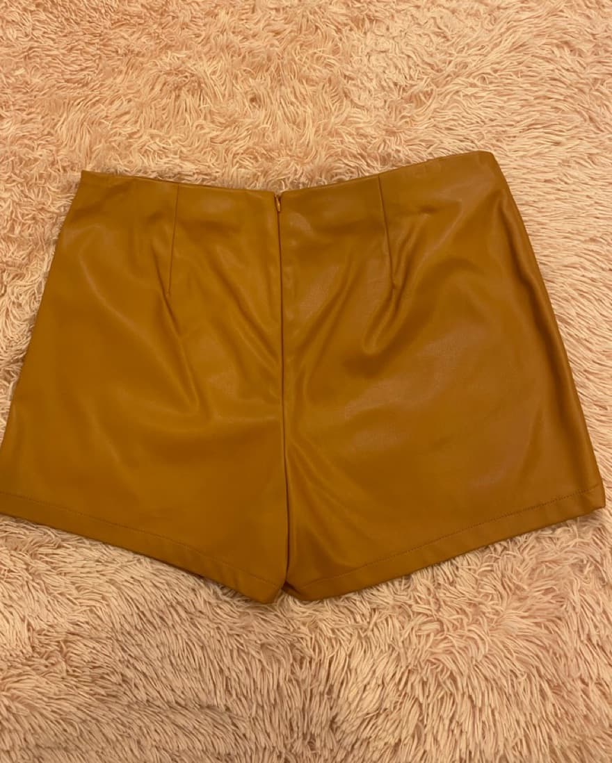 Brown Leather Skort - Image 3