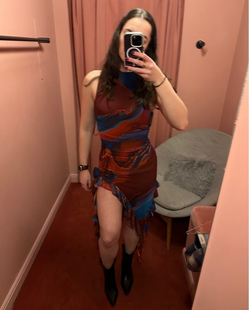 AFRM Raff Mesh Dress - Image 2