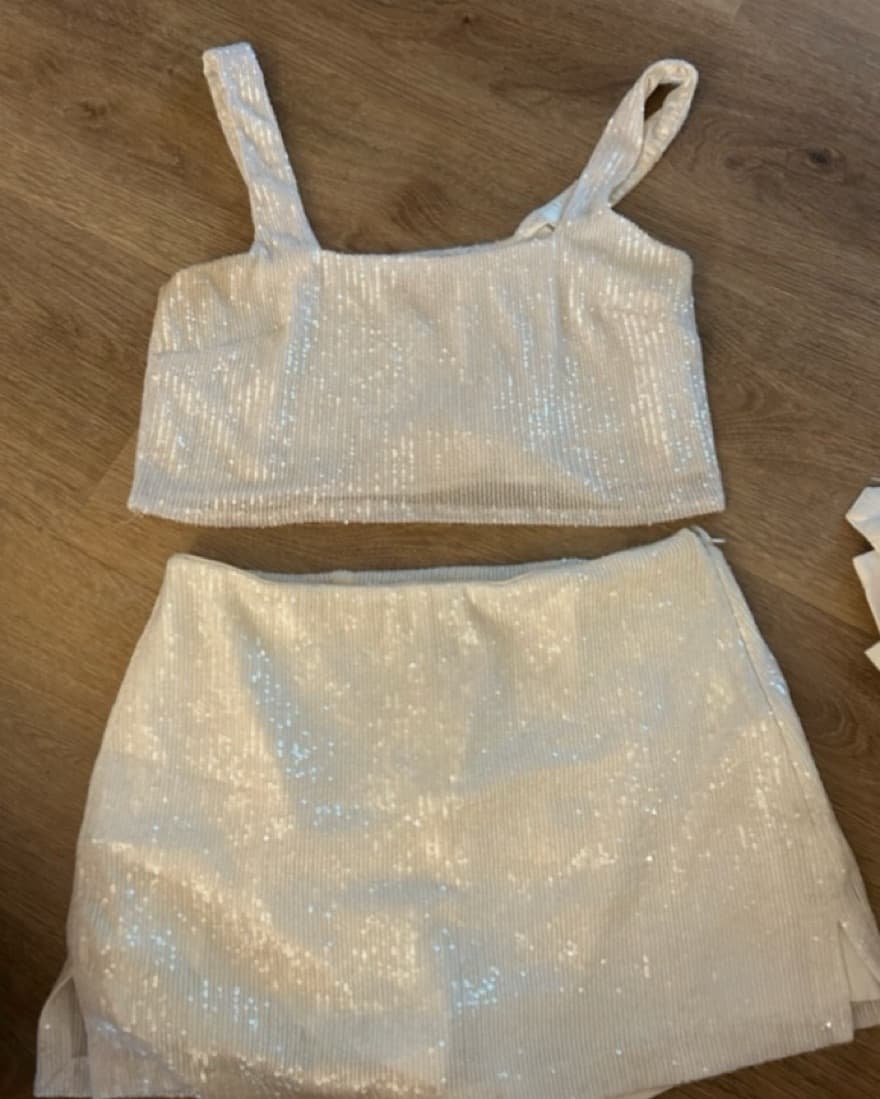 Show Me Your Mumu White Sequin Set XS - Image 2