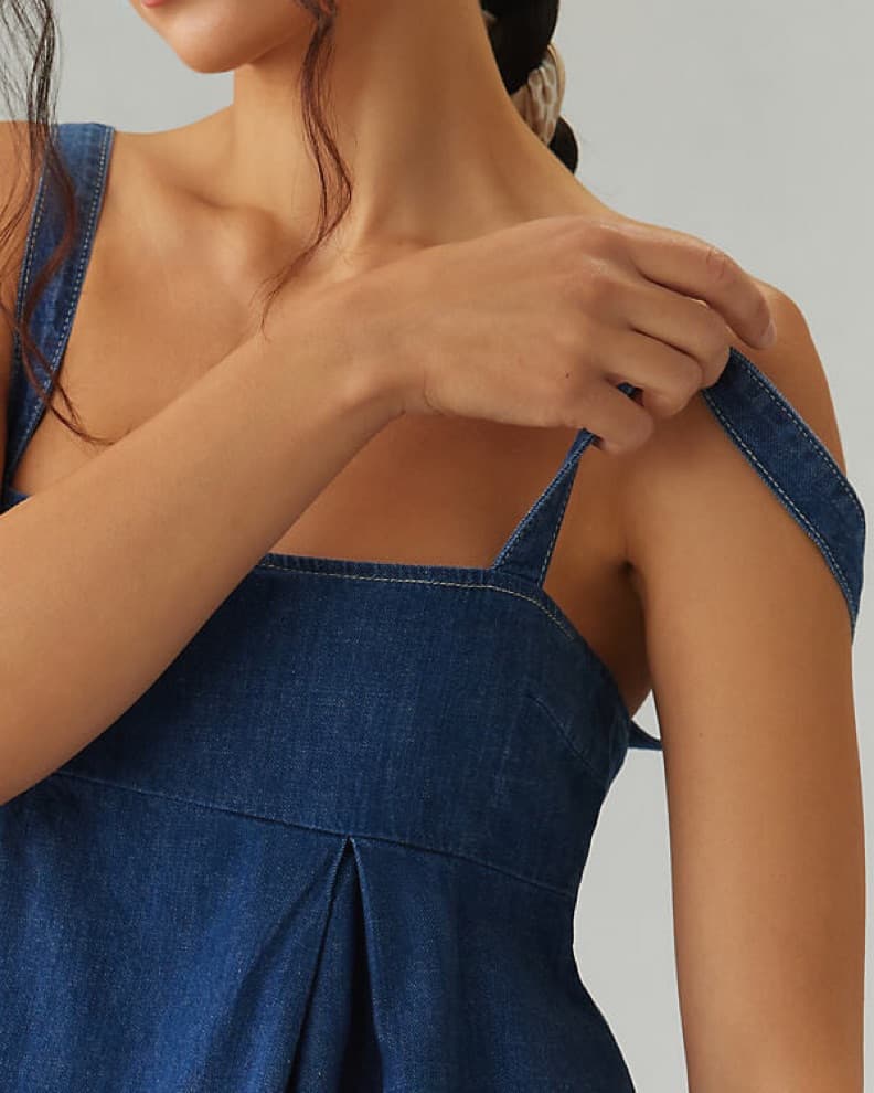 Reformation Cecil Denim Mini Dress - Image 5