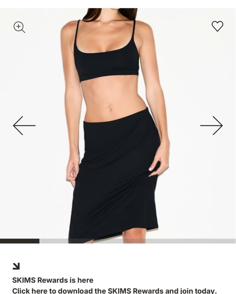 Skims Black Midi Skirt - Image 2