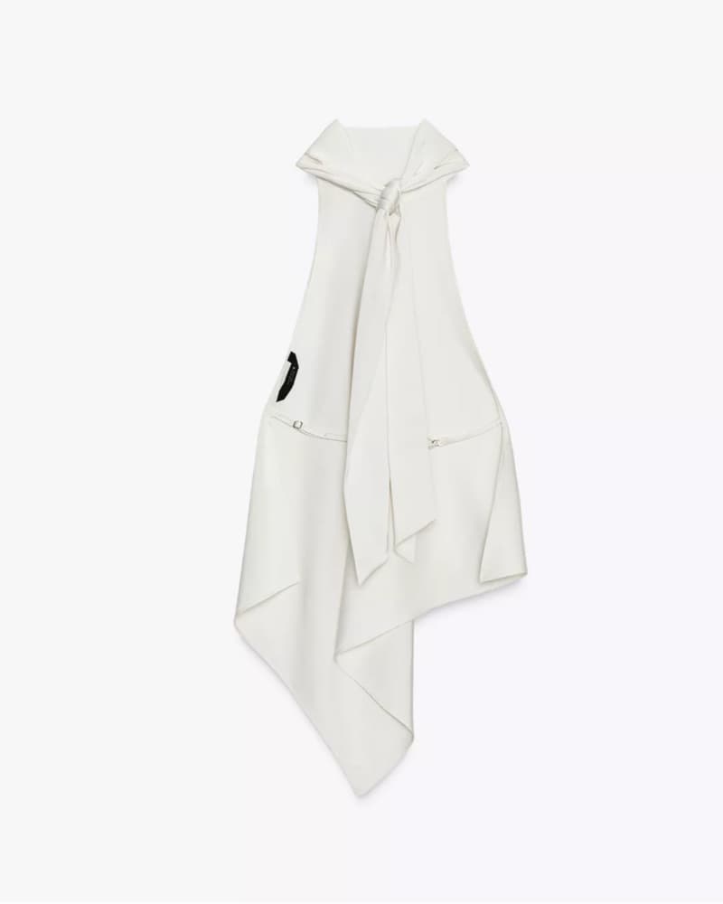 Zara Satin Asymmetrical Halter Top  - Image 4