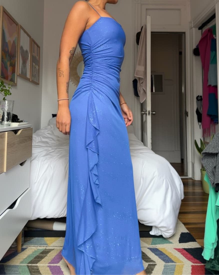 Blue Sparkle Prom Dress - Image 5