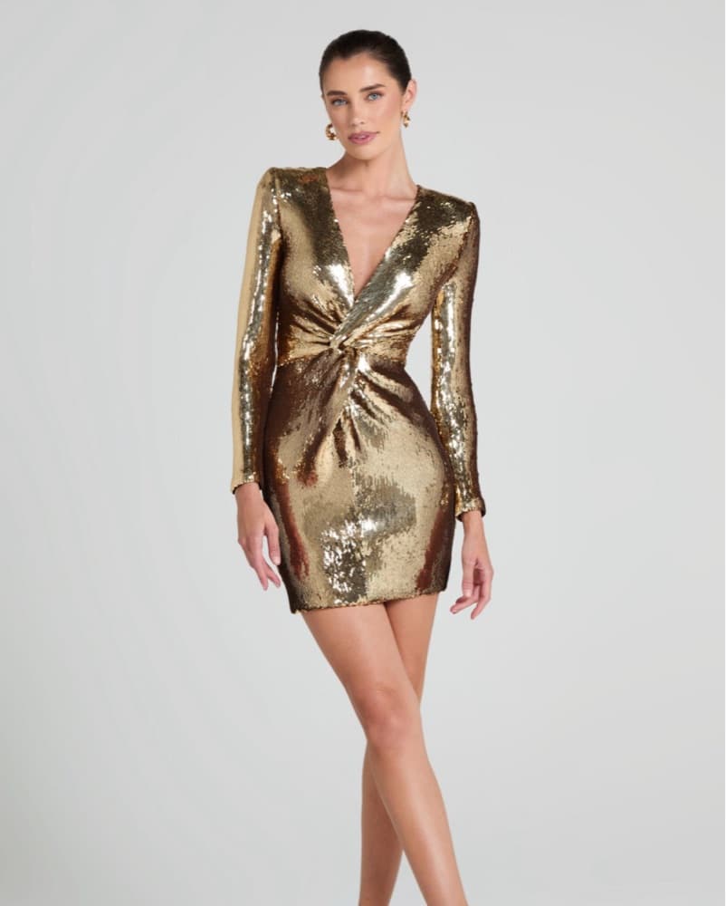 Nadine Merabi Gold Jodie Dress - Image 4