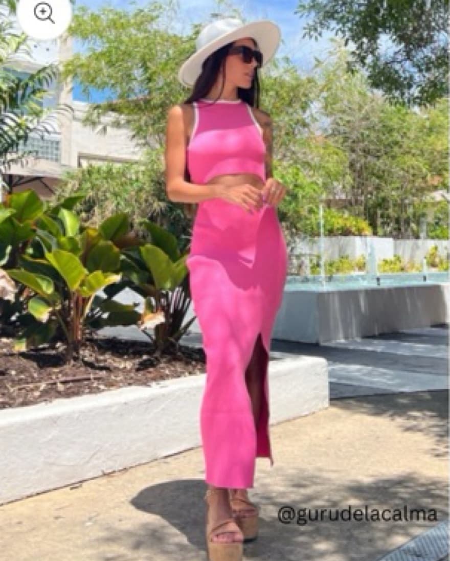 Lucca Denise Ribbed-Knit Cutout Midi - Image 2