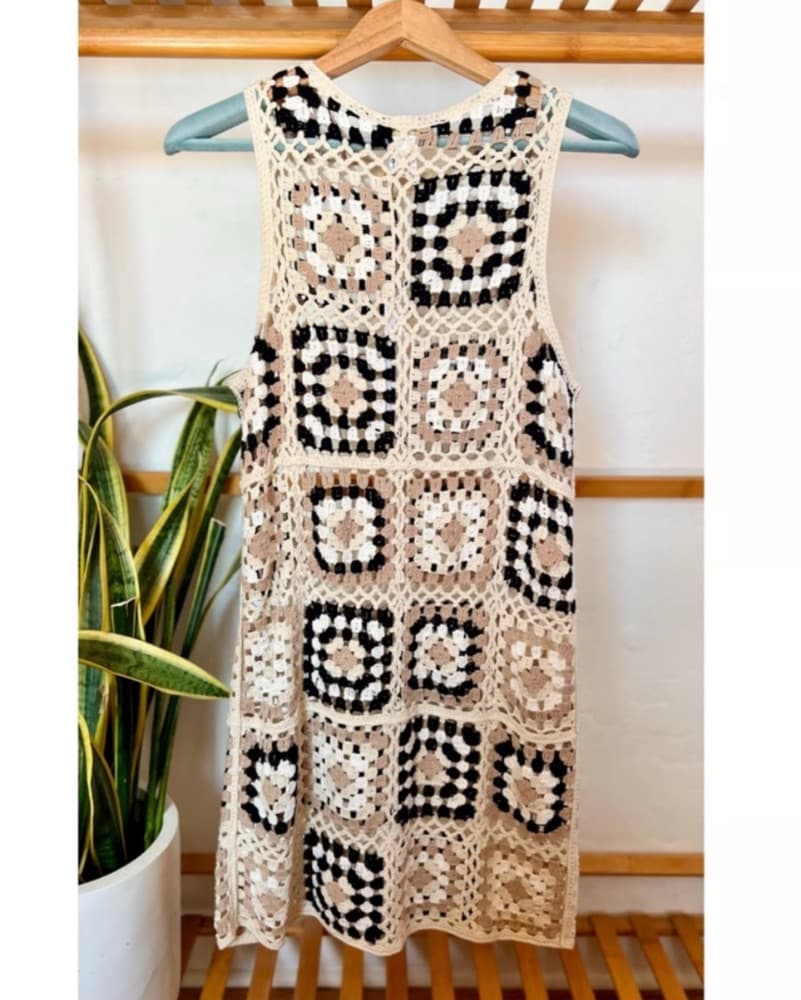 House of Harlow Crochet Mini Dress - Image 2
