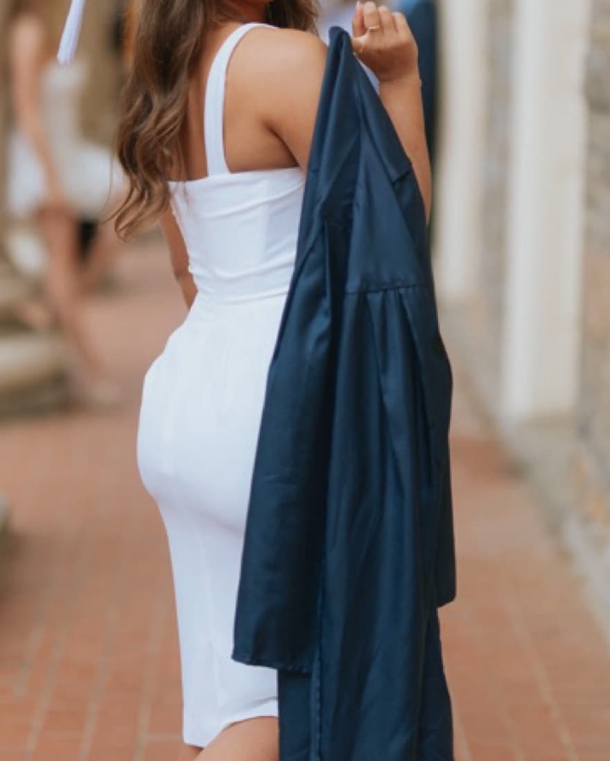 House Of CB White Draped Corset Dress - Image 3