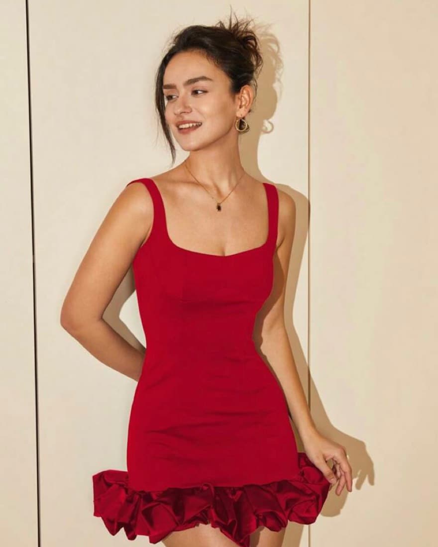 Red ruffle dress  - Image 1