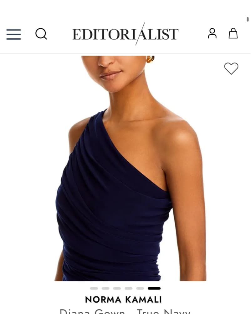 Norma Kamali Diana Gown in True Navy - S - Image 6