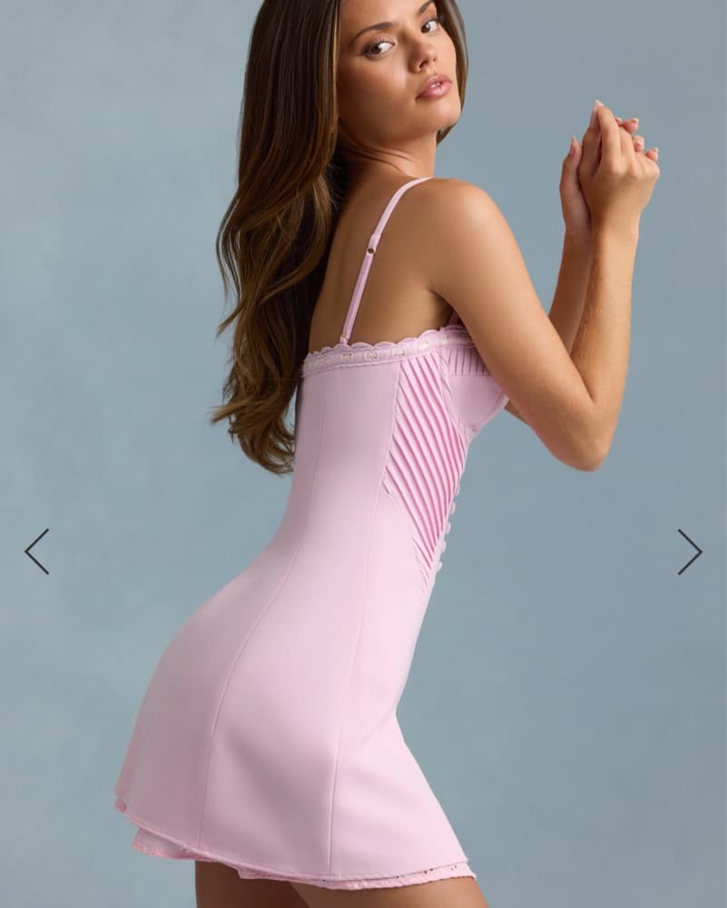 Oh Polly Pink A-Line Mini Dress - Image 2