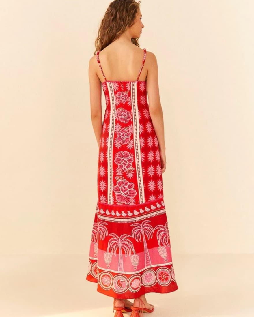 Summer Sunrise Embroidered Linen Maxi - Image 2