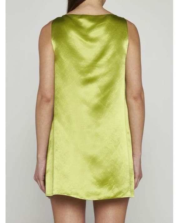 Prada Satin Mini Dress - Image 3