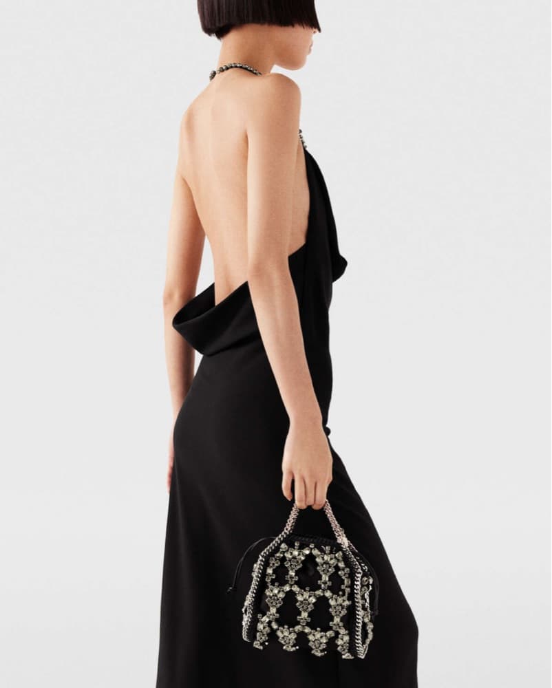 Plunge Crystal Halterneck Maxi Dress | Black Tie Gown | Birthday Dress | Night Out, Date Night - Image 4