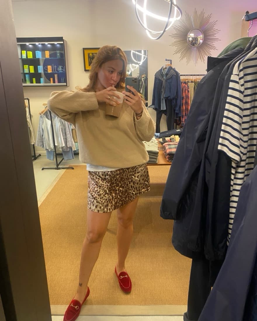 Reformation Dillon Leopard Mini Skirt - Image 2