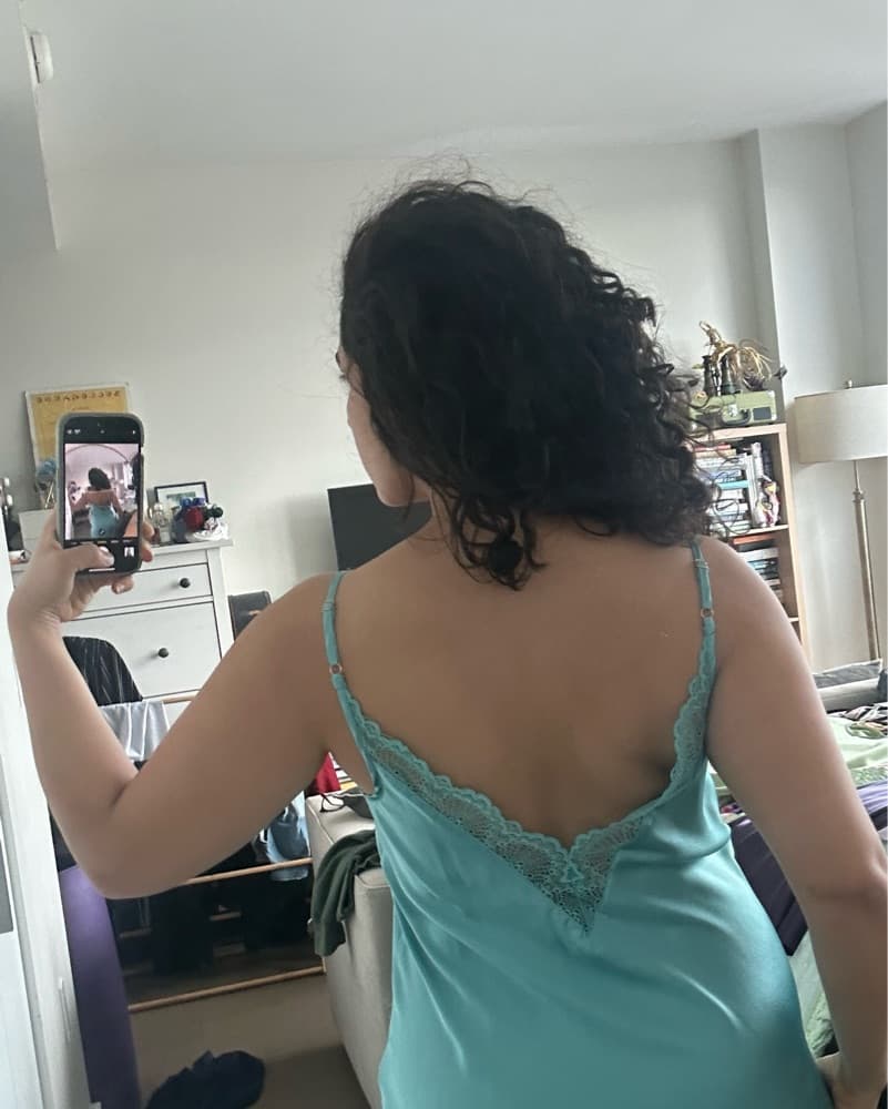 Elegant Mint Green Lace Slip Dress - Image 2