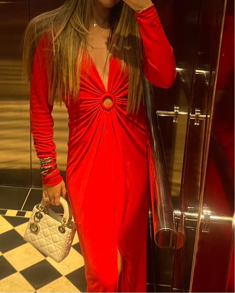 Striking Red Maxi Dress - Image 1