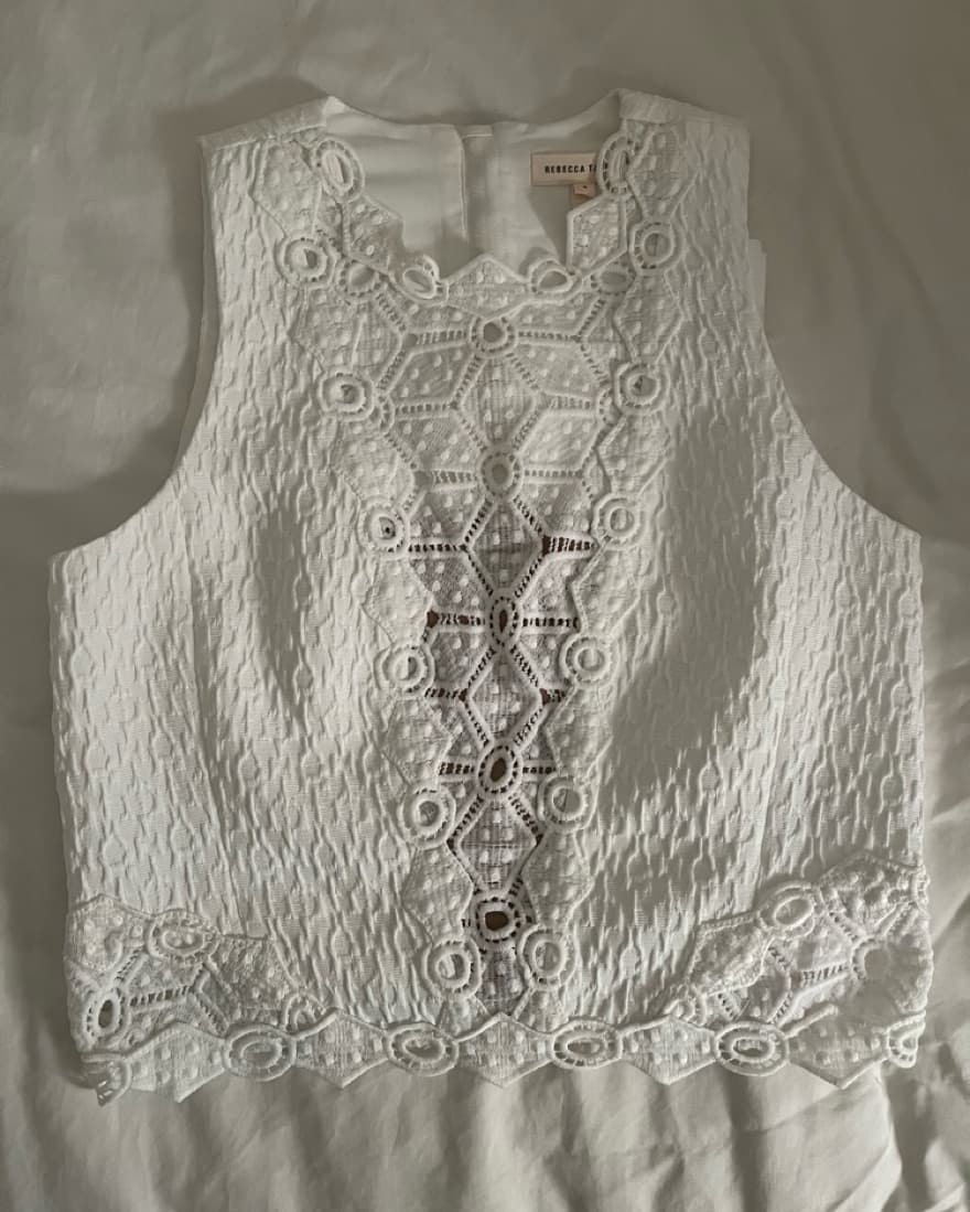 White Lace Tank & Midi Skirt Set - Image 4