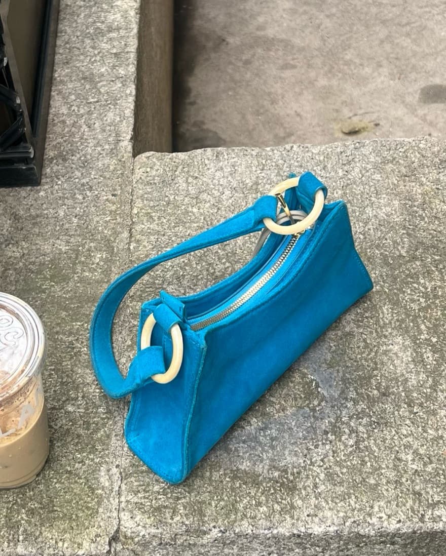 The Wolfgang Suede Blue Purse - Image 4