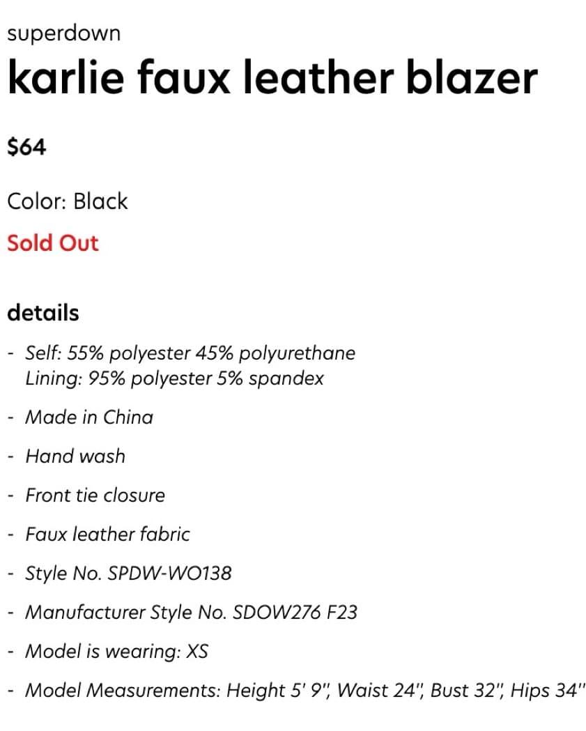Leather Blazer  - Image 4