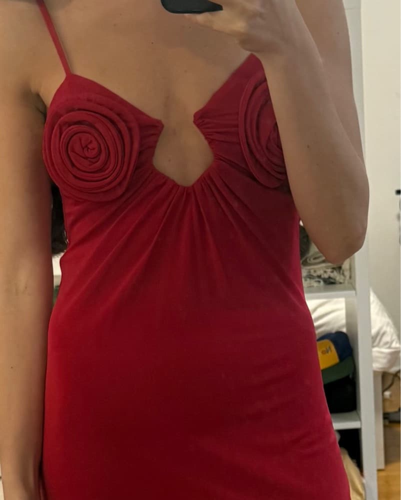 Magda Butrym H&M Collab Red Dress - Image 3
