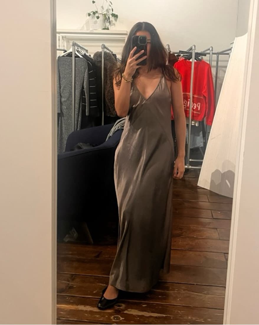 Elegant Satin Maxi Dress - Image 1