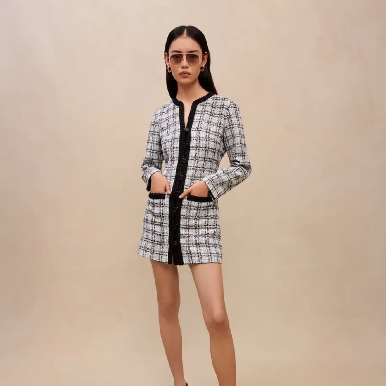 Maje Tweed Blazer Dress - Image 2