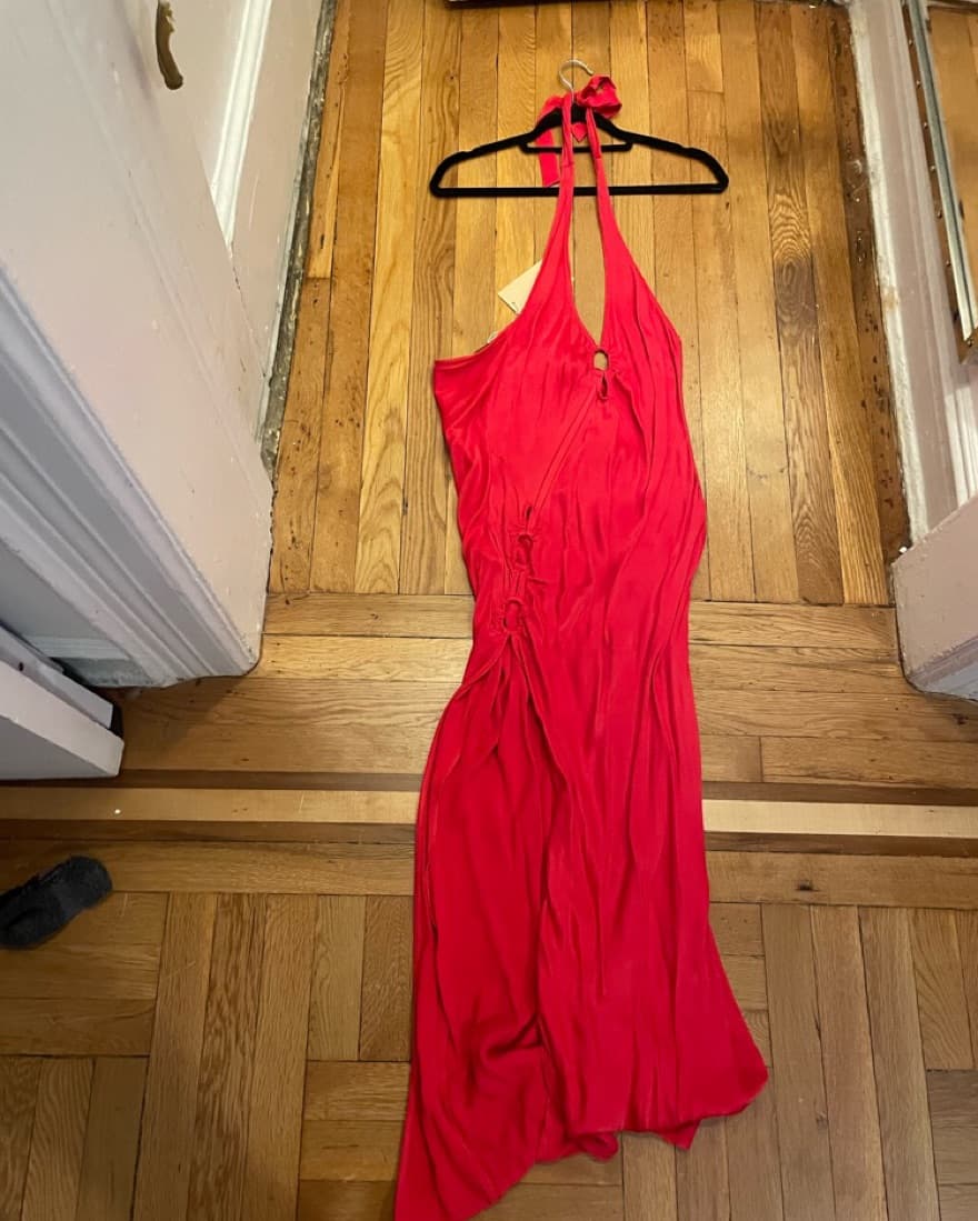 Meshki Red Dress With Cut Out Details - Image 4