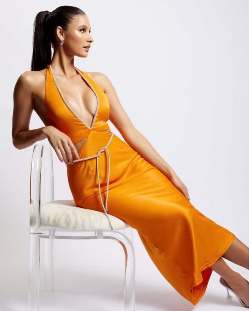Meshki Lila Diamante Rope Midi Dress - Image 1