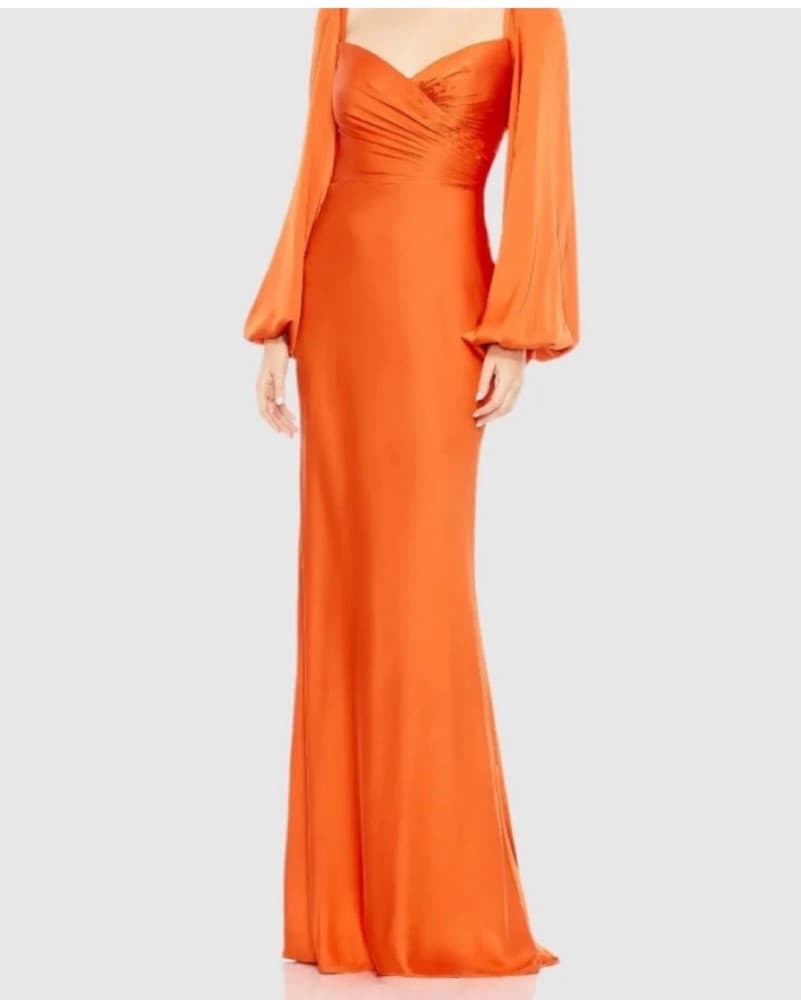 Mac Duggal Orange Charmeuse Gown  - Image 1