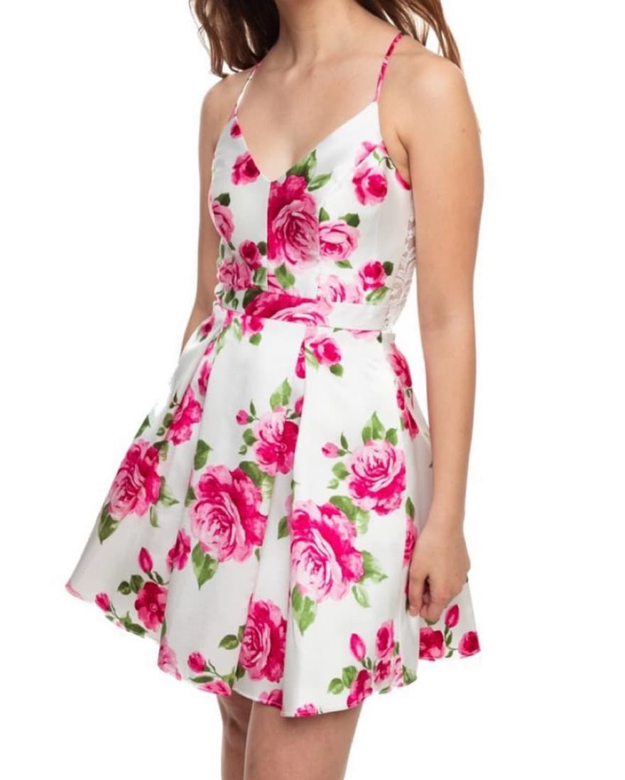 Floral Print Mini Dress - Image 1