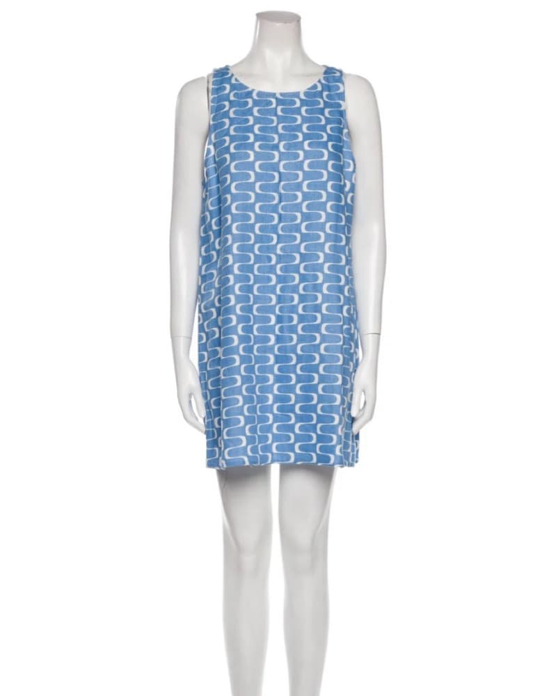 Reformation Blue Linen Dress - Image 2