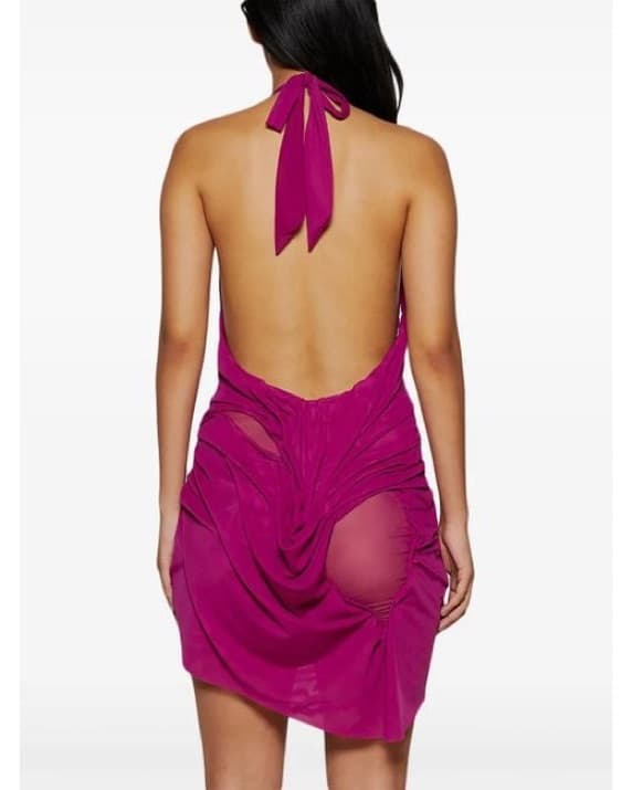 Di Petsa Wet Look Dress - Purple - Image 3