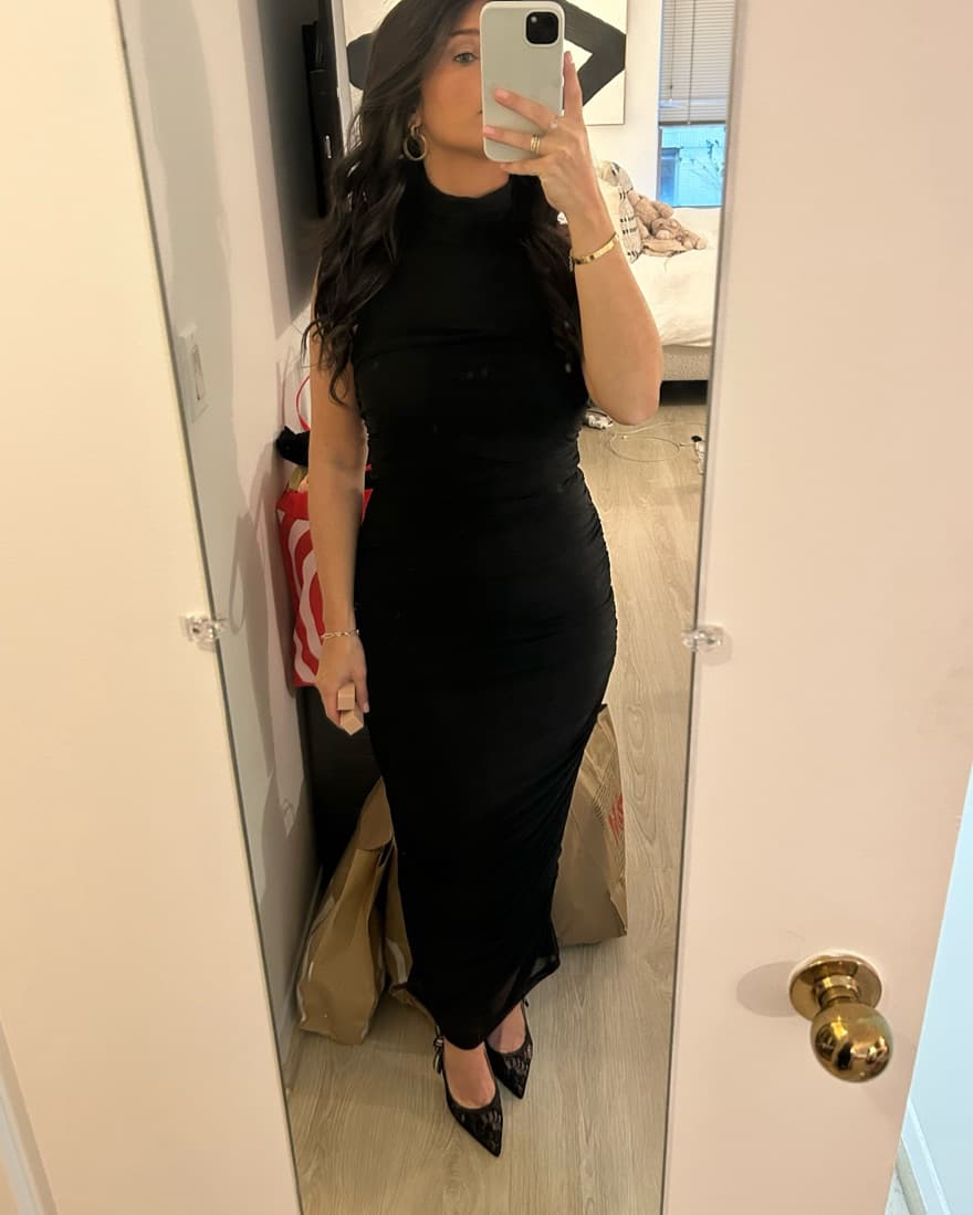Black Turtle Neck Dress - Image 1