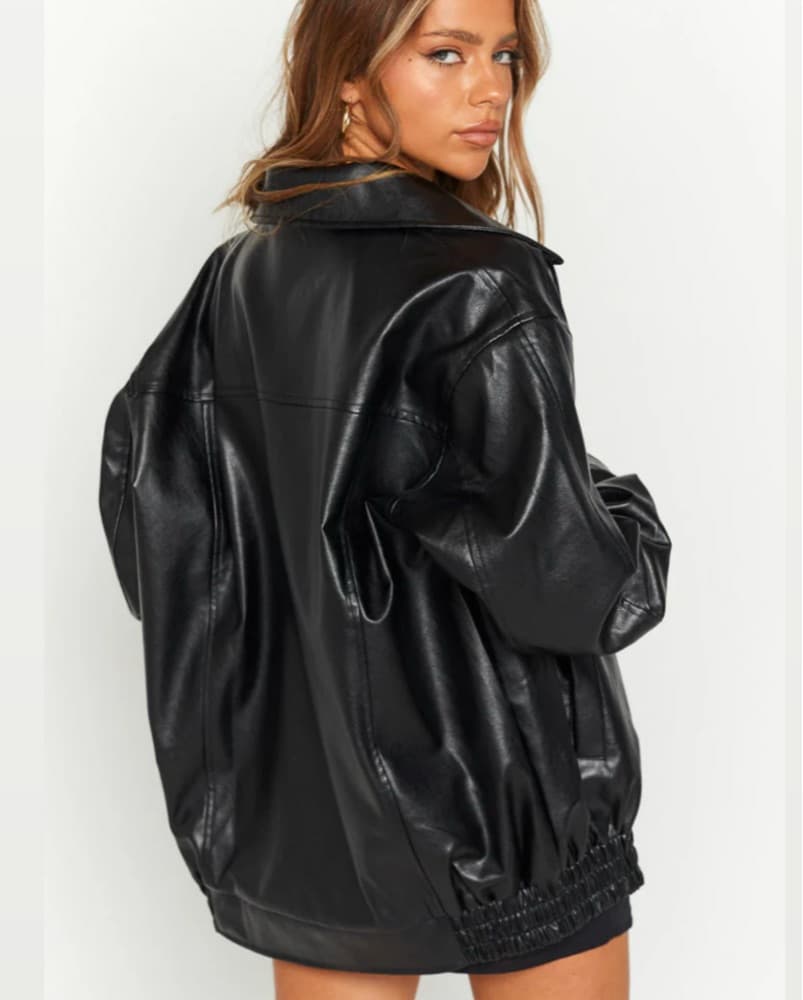Oversized Leather Jacket - Image 2