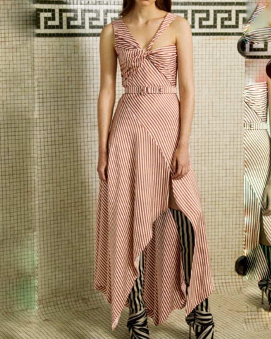 Simkhai Stripe Twist Ruffle Dress - Image 2